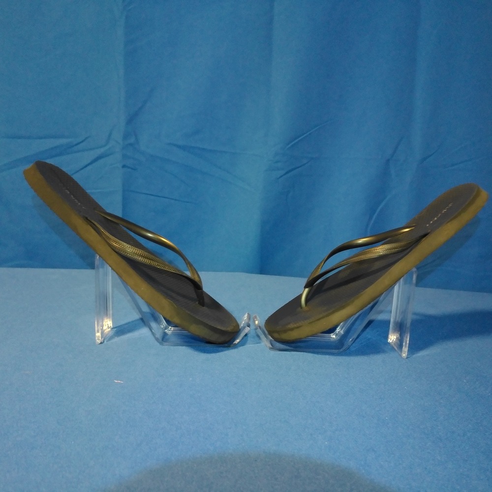 Old Navy Mens Flip Flop Sandals Dark Olive Green Thong Beach Shoes Size 7